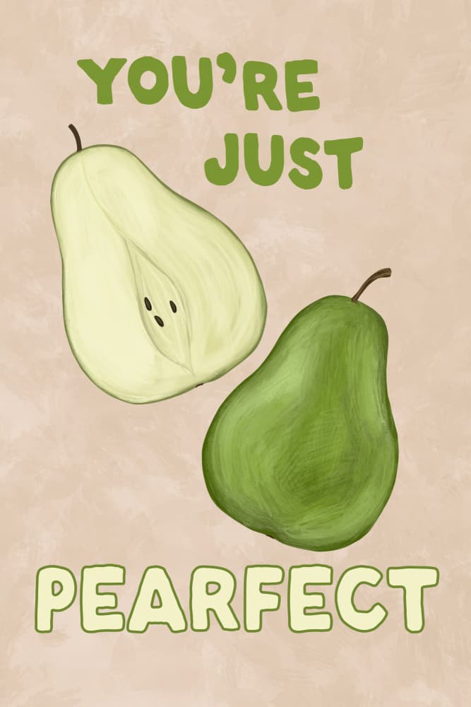 You're Just Pearfect by EMELIEmaria — canvas wall art