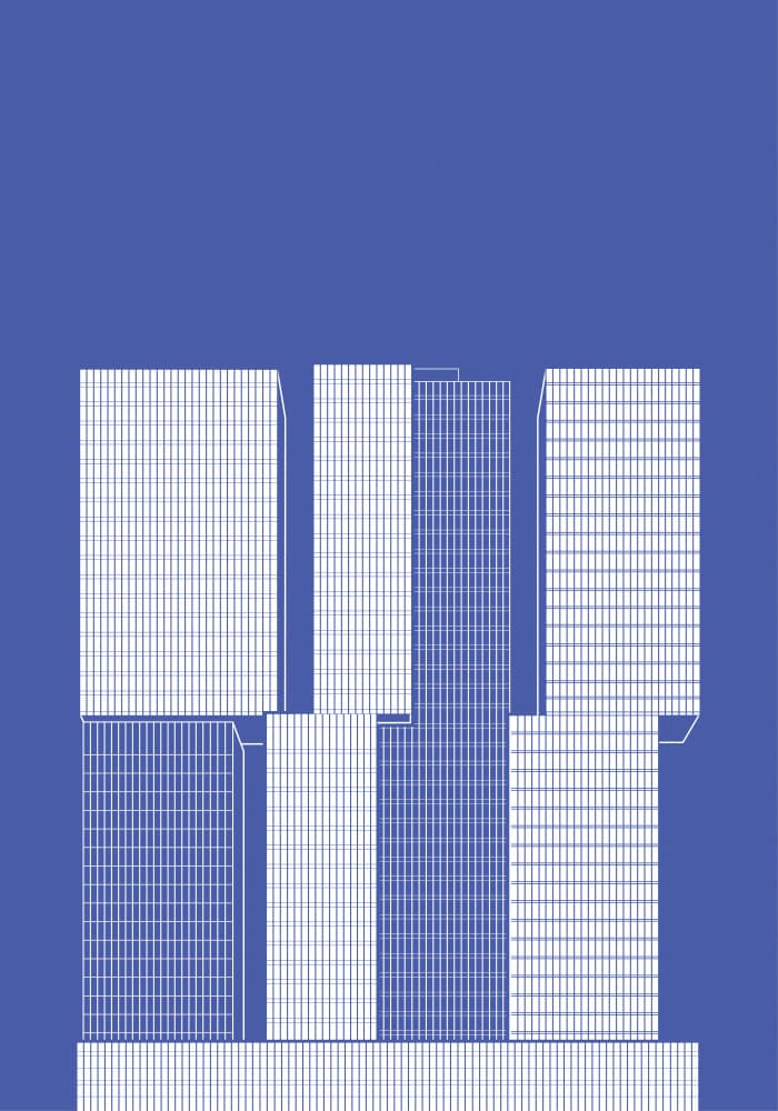 Urban Grid Architecture by zaglono — canvas wall art