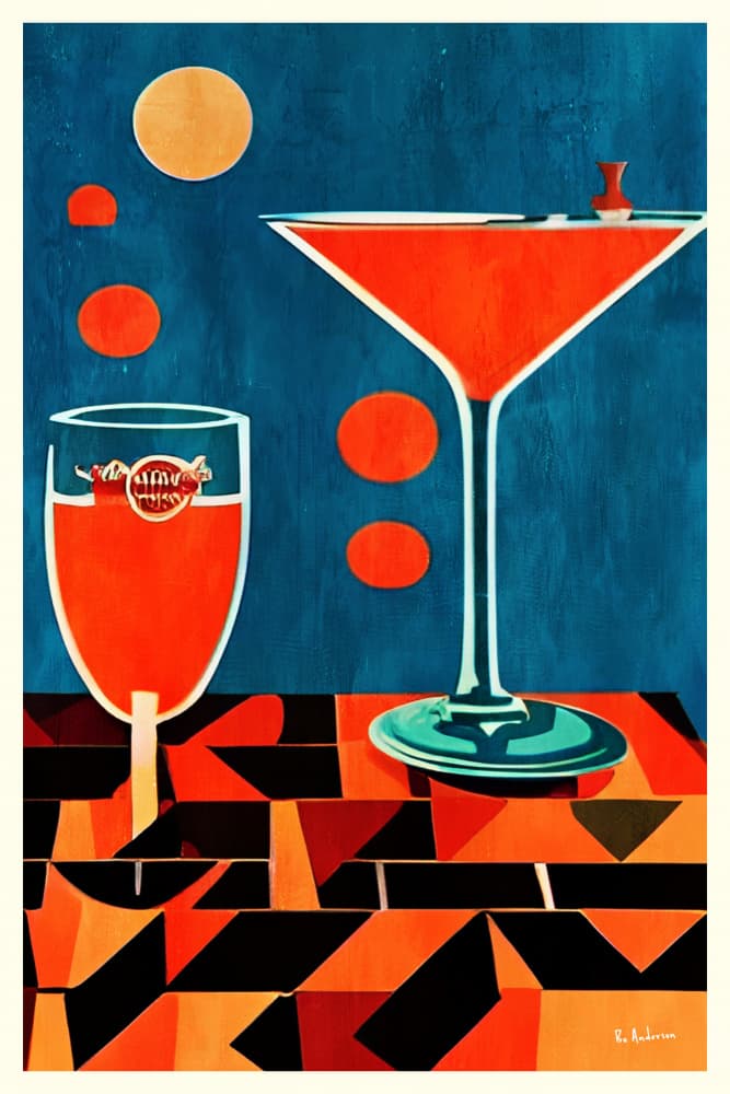 Retro Cocktail Table by Bo Anderson — canvas wall art