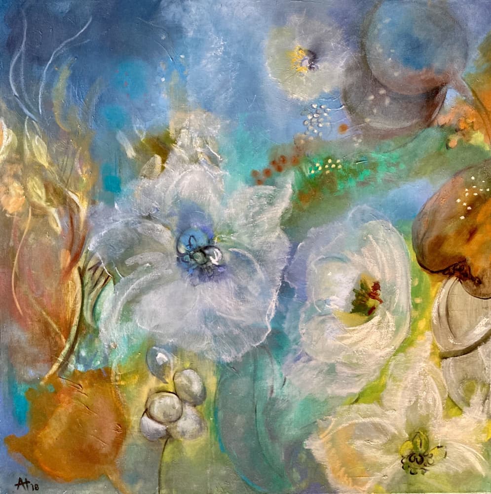 Ethereal White Blooms by Alexandra Higgins — canvas wall art
