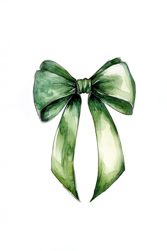 Elegant Green Bow