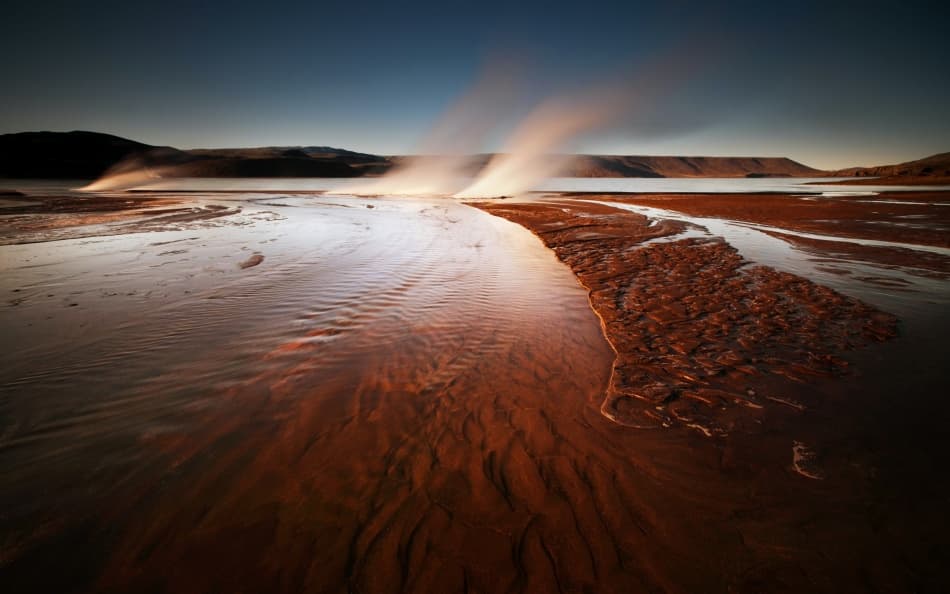 Ethereal Geothermal Landscape by Raymond Hoffmann — canvas wall art