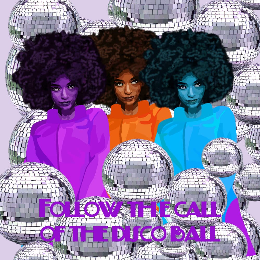 Vibrant Disco Women by Lynnda Rakos — canvas wall art