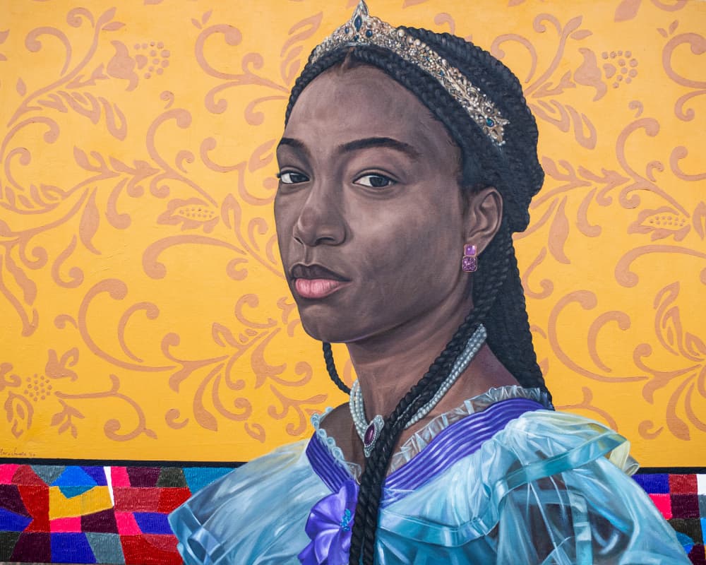 Elegant Princess Portrait by Damilare Jamiu — canvas wall art
