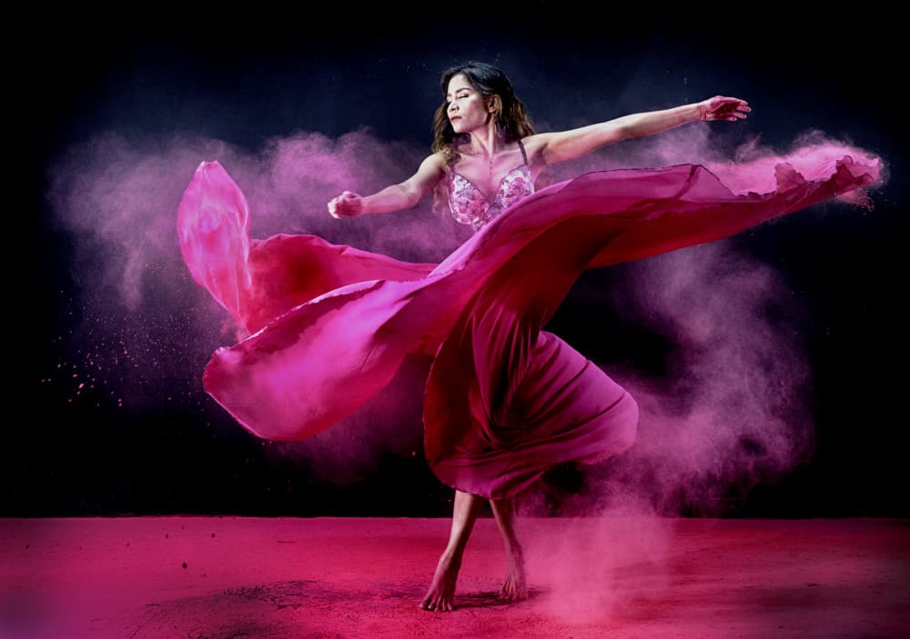 Dynamic Pink Flow by Angela Muliani Hartojo — canvas wall art