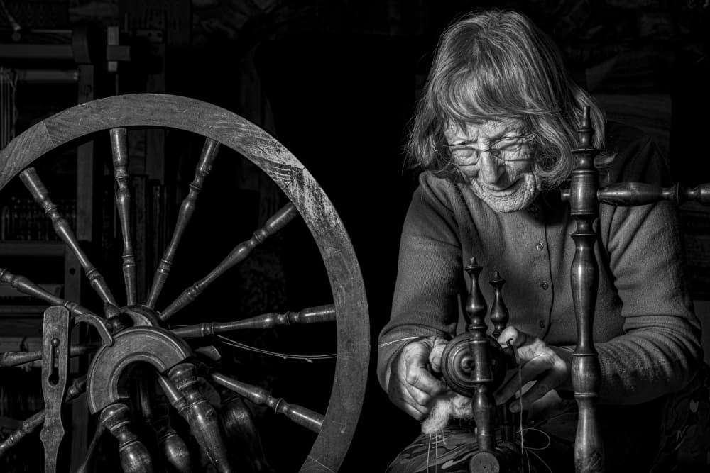 Focused Spinning Craft by Martine Benezech — canvas wall art