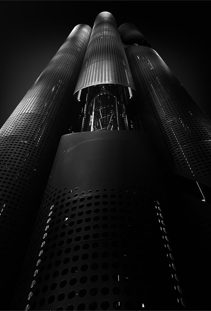 Modern Perforated Towers by John LaPrad — canvas wall art