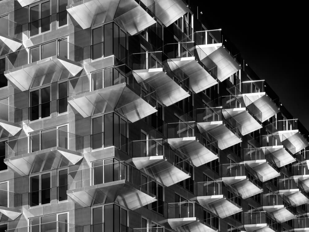 Sleek Geometric Architecture by Jaap Koer — canvas wall art