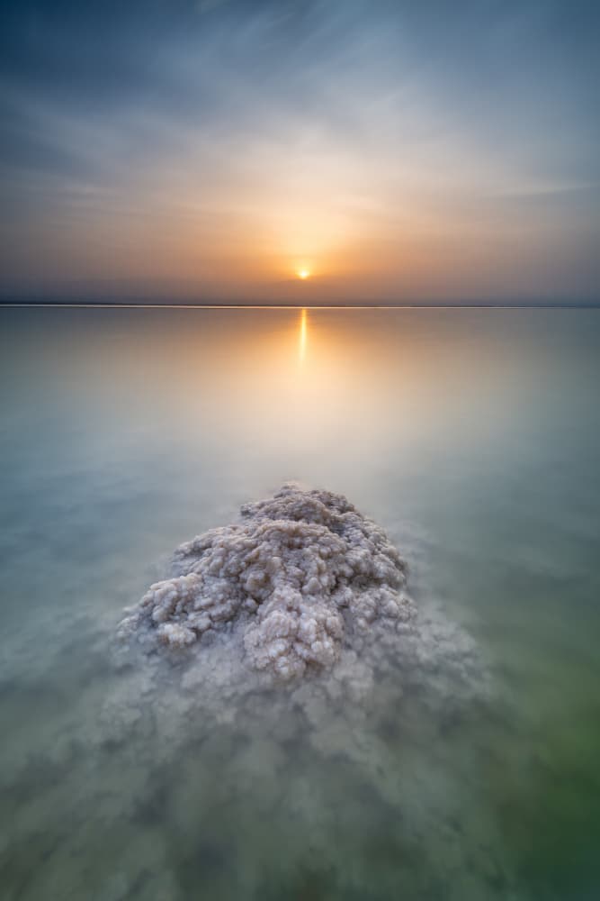 Golden Hour Salt Lake by Amir Ehrlich — canvas wall art