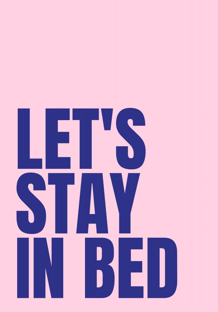 Let's Stay In Bed by Athene Fritsch — canvas wall art