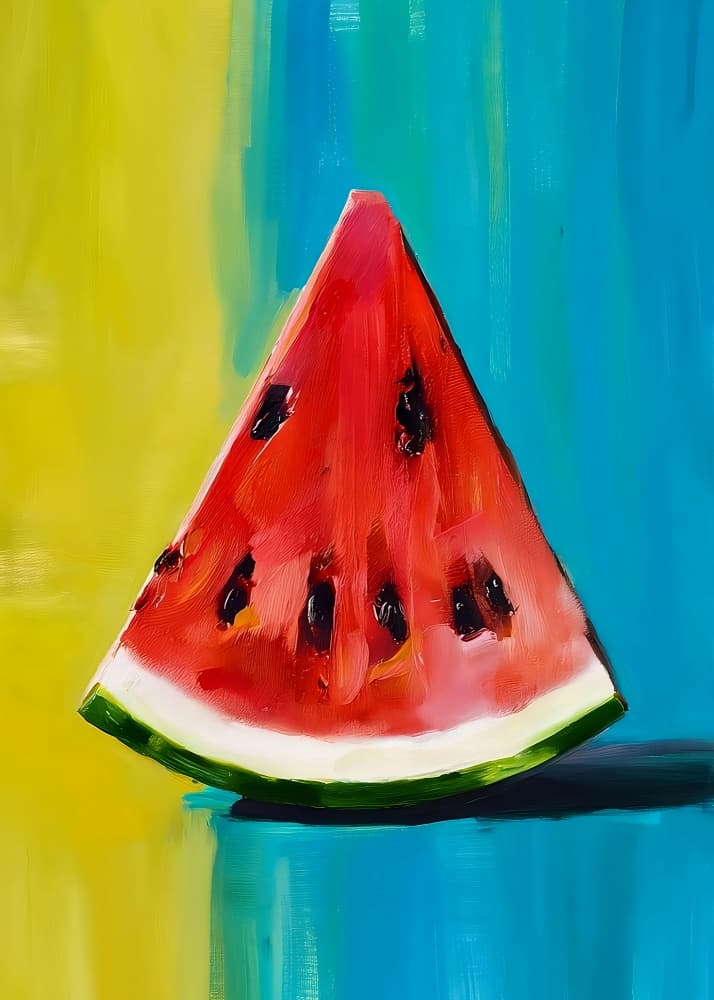Vibrant Watermelon Slice by Andreas Magnusson — canvas wall art