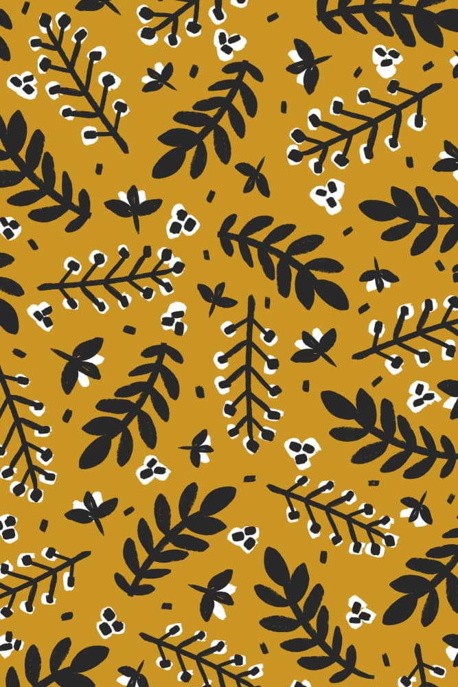 Golden Botanical Bliss by Treechild — canvas wall art
