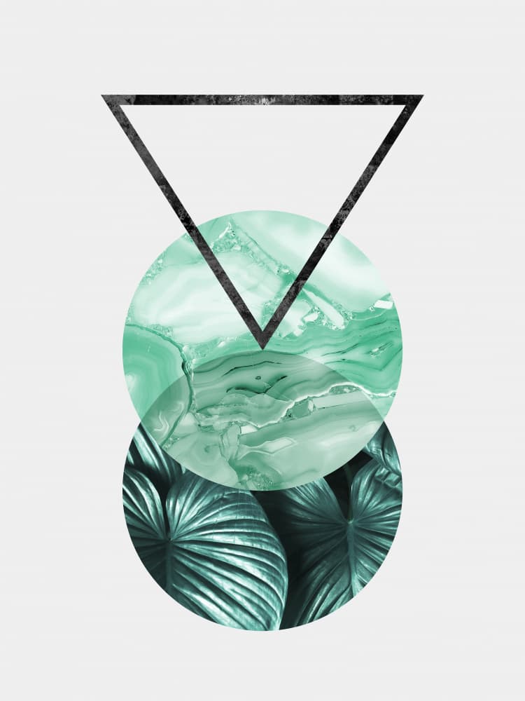 Abstract Green Circles by Vitor Costa — canvas wall art