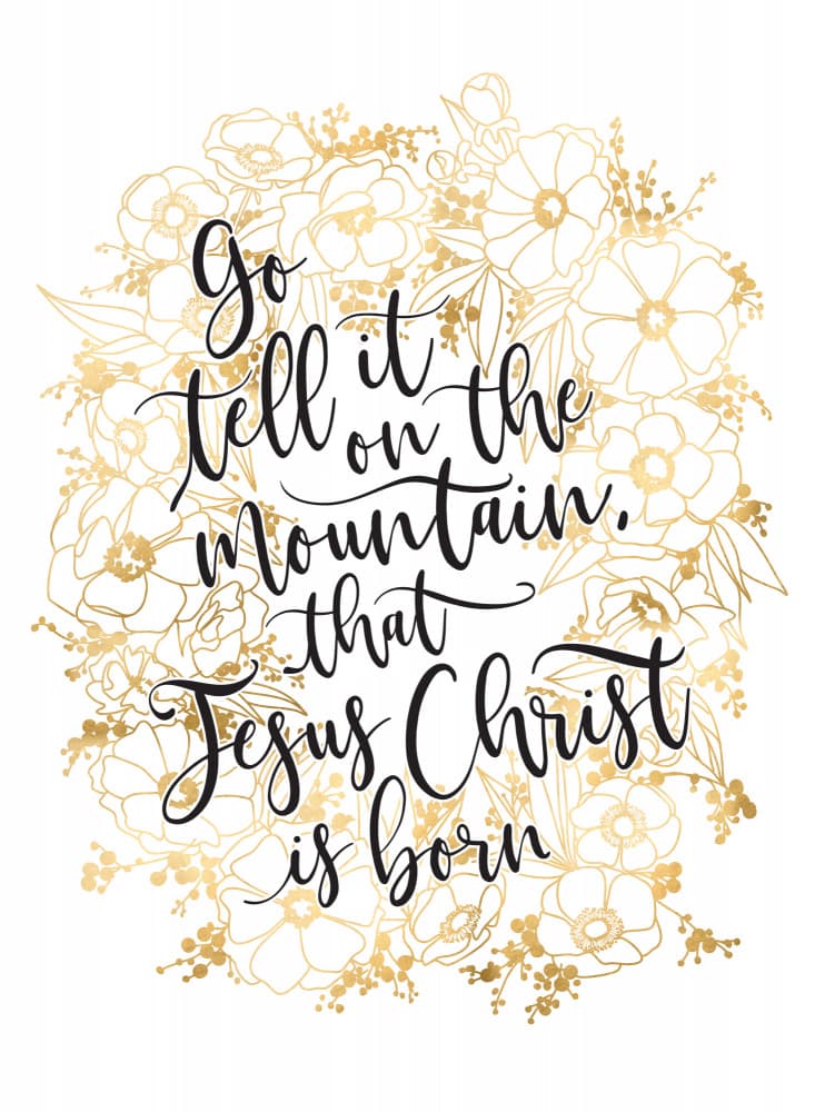 Go Tell It Christmas Quote by Rosana Laiz Blursbyai — canvas wall art