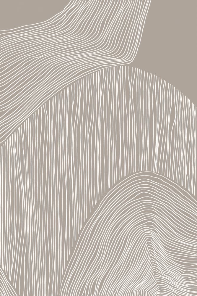 Minimalist Beige Waves by Melloi Art Prints — canvas wall art