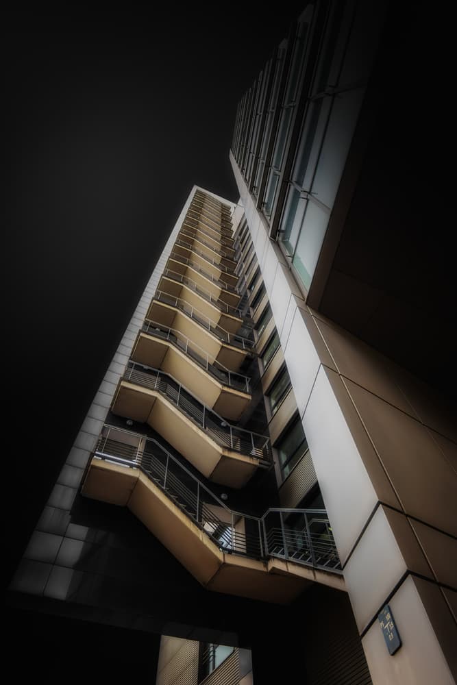 Upward Urban Geometry by Jörg Vollrath — canvas wall art