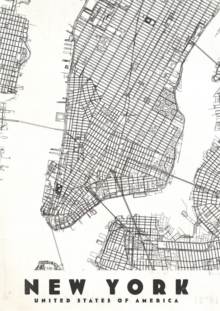 New York City Map by Nicholas — canvas wall art