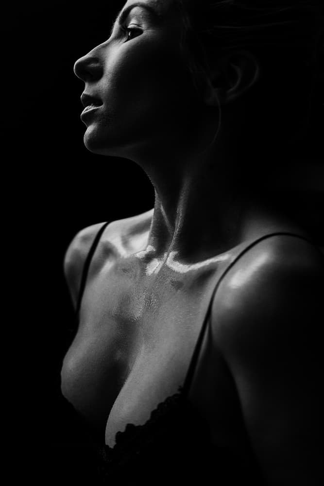 Sensual Profile in Shadow by Martin Krystynek MQEP — canvas wall art