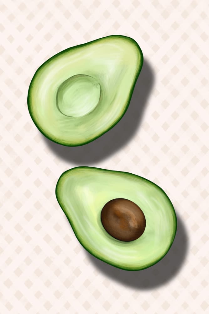 Fresh Cut Avocados by EMELIEmaria — canvas wall art