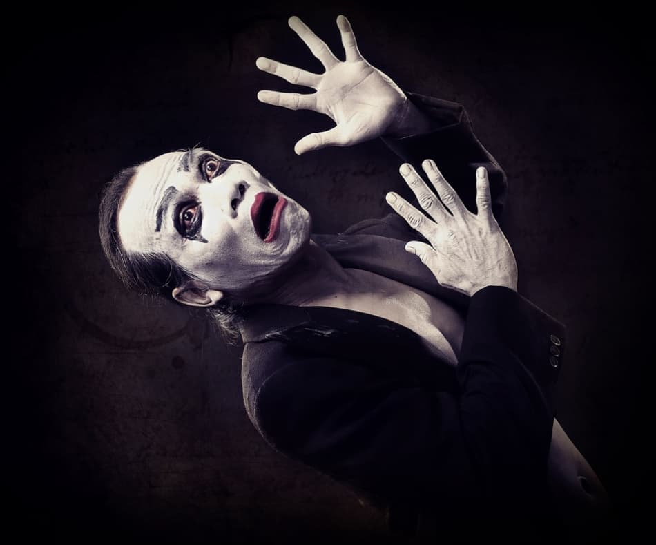 Mime In Shock by hardibudi — canvas wall art