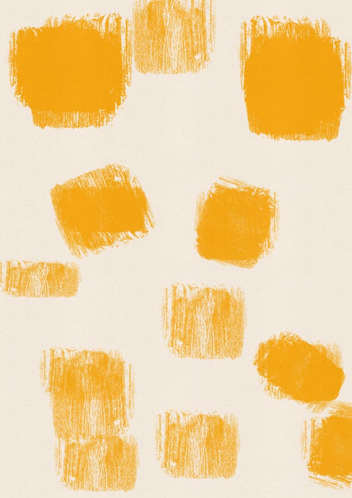 Abstract Yellow Brushstrokes by Nicholas — canvas wall art