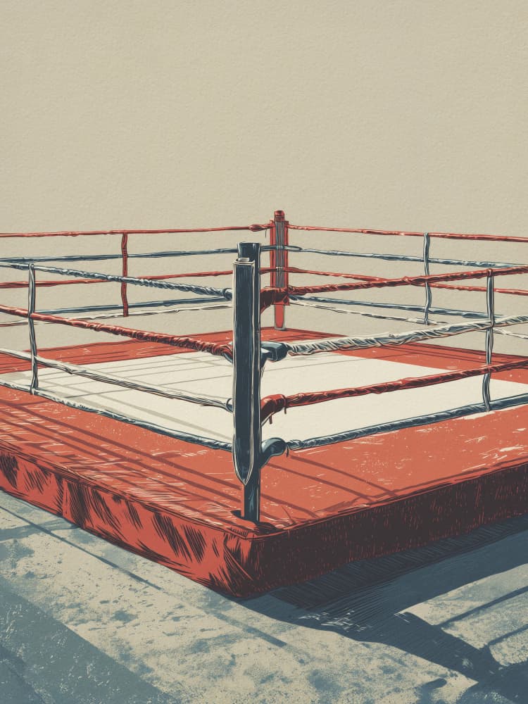 Empty Boxing Ring by Andreas Magnusson — canvas wall art