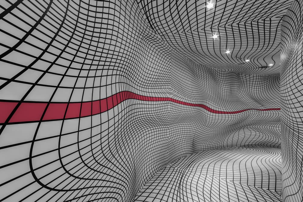 Warped Grid Illusion by Muhammad Almasri — canvas wall art