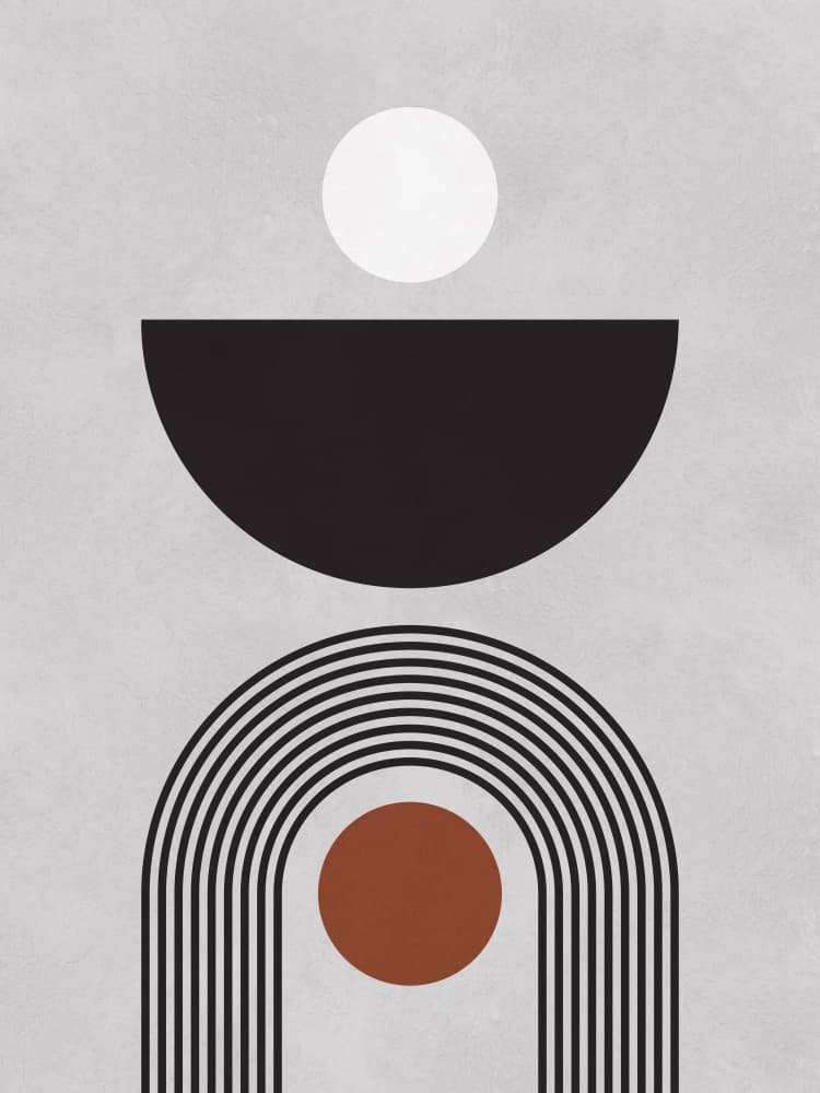 Geometric Arch Shapes by Vitor Costa — canvas wall art