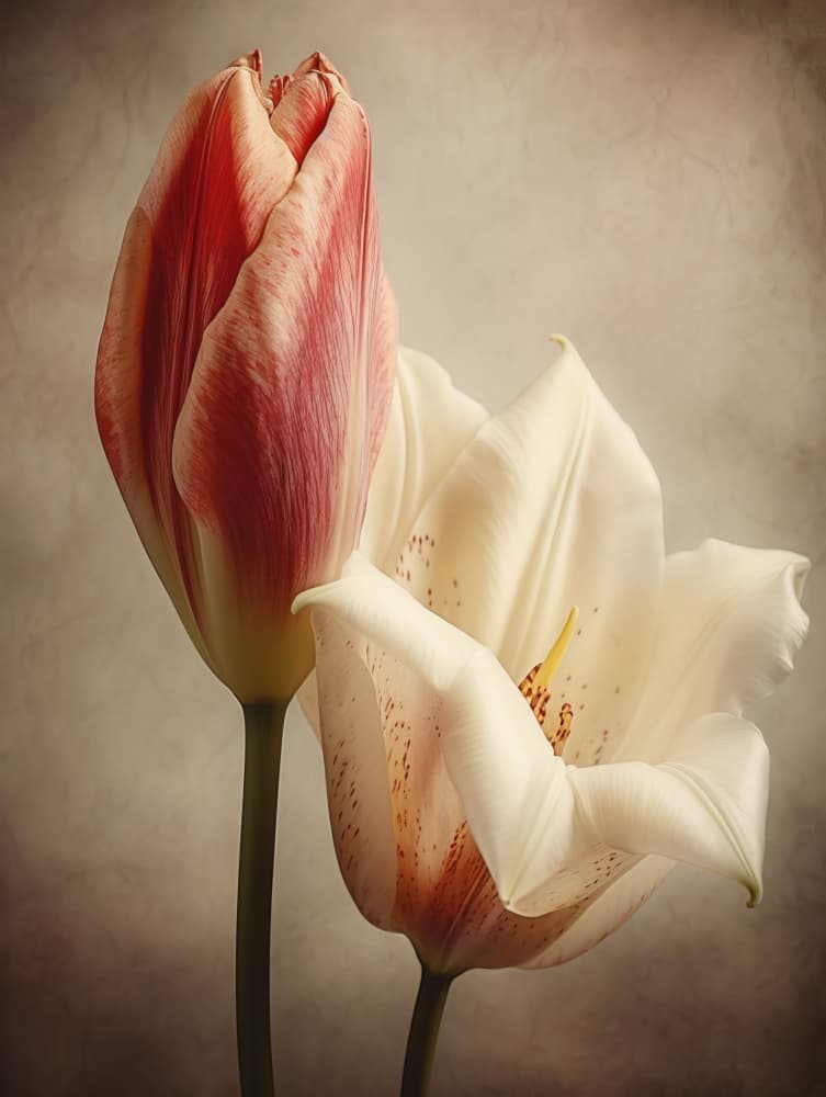 Gentle Flower Duet by Bilge Paksoylu — canvas wall art