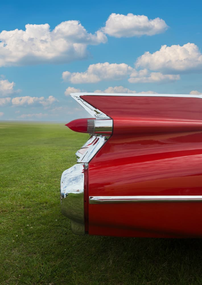 Red Classic Tail Fin by Erik Engström — canvas wall art