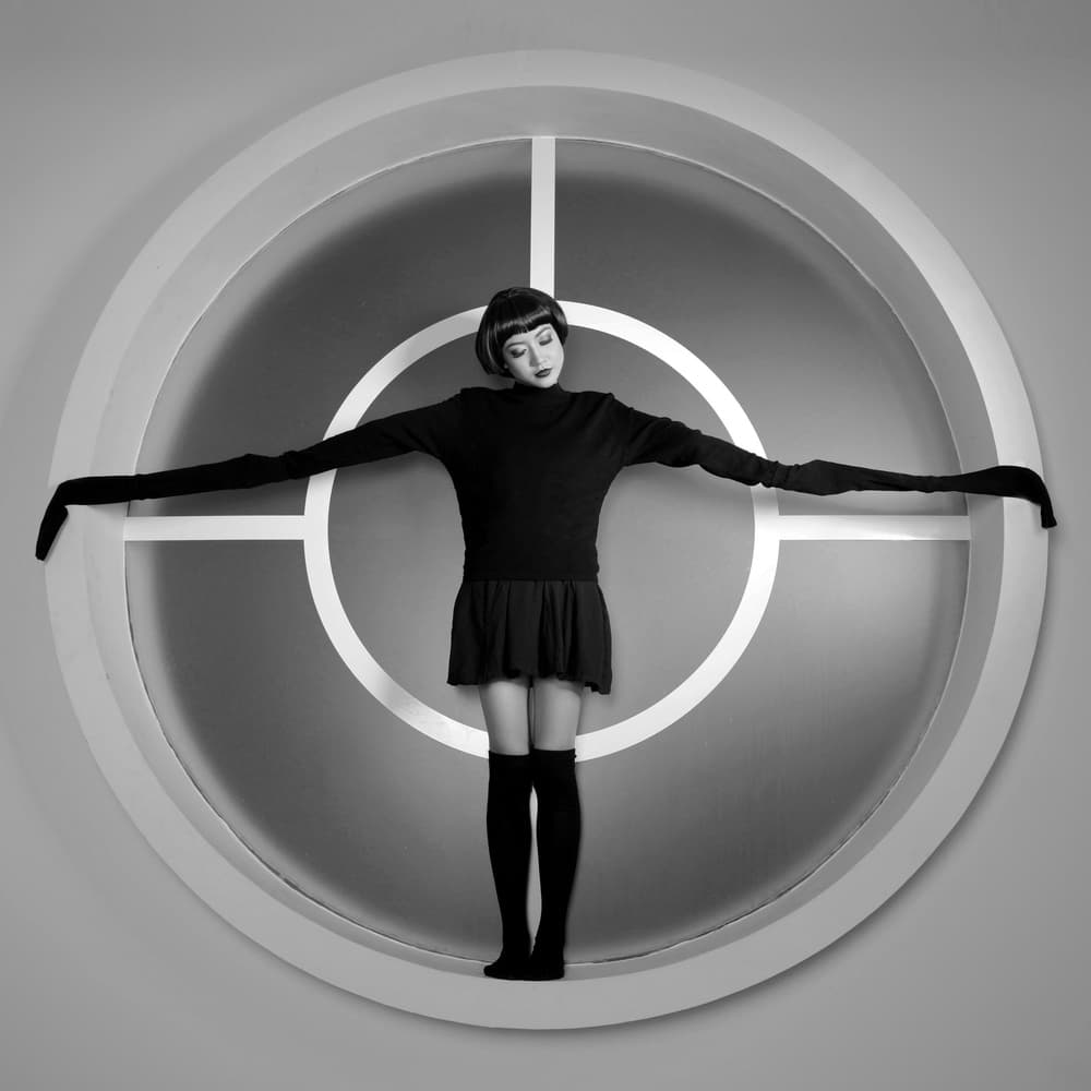 Monochrome Window Woman by Faizal Besari — canvas wall art