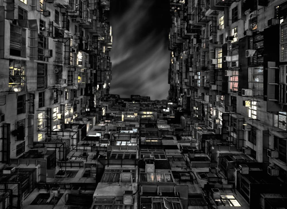 Dense City Night by Fabrizio Massetti — canvas wall art