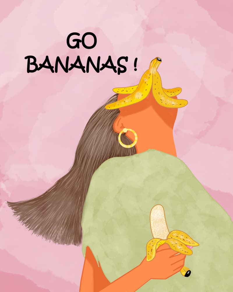 Go Bananas Playful by Sannel Larson — canvas wall art
