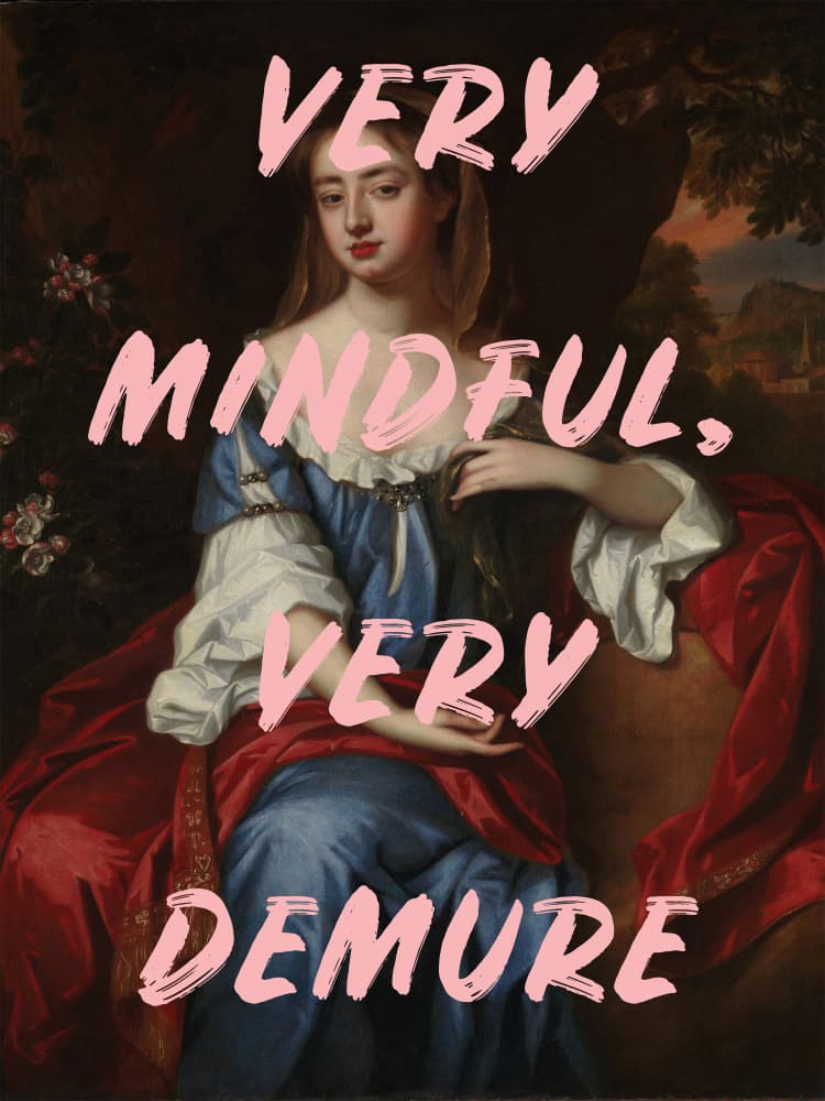Elegant Mindful Demure Portrait by Talitha McQueen — canvas wall art