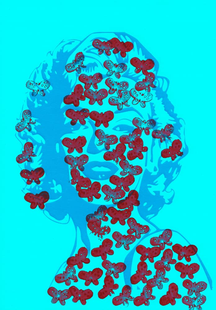 Pop Art Butterfly Woman by Santhosh ch — canvas wall art