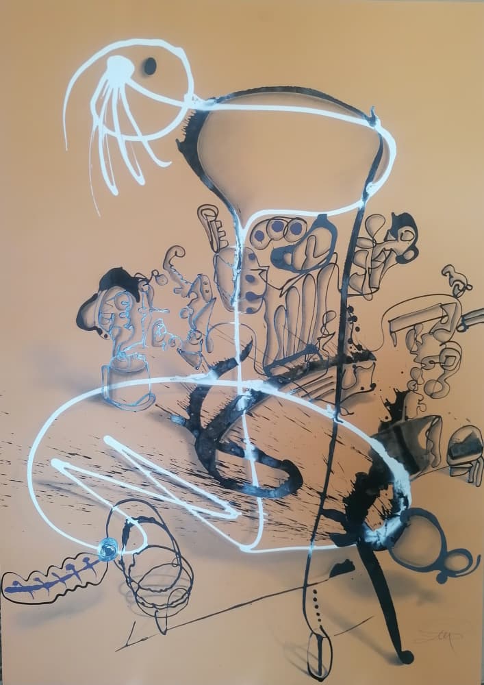 Dynamic Abstract Ink by Stefano Mazzolini — canvas wall art