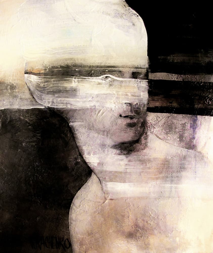 Muted Abstract Portrait by Victor Tkachenko — canvas wall art