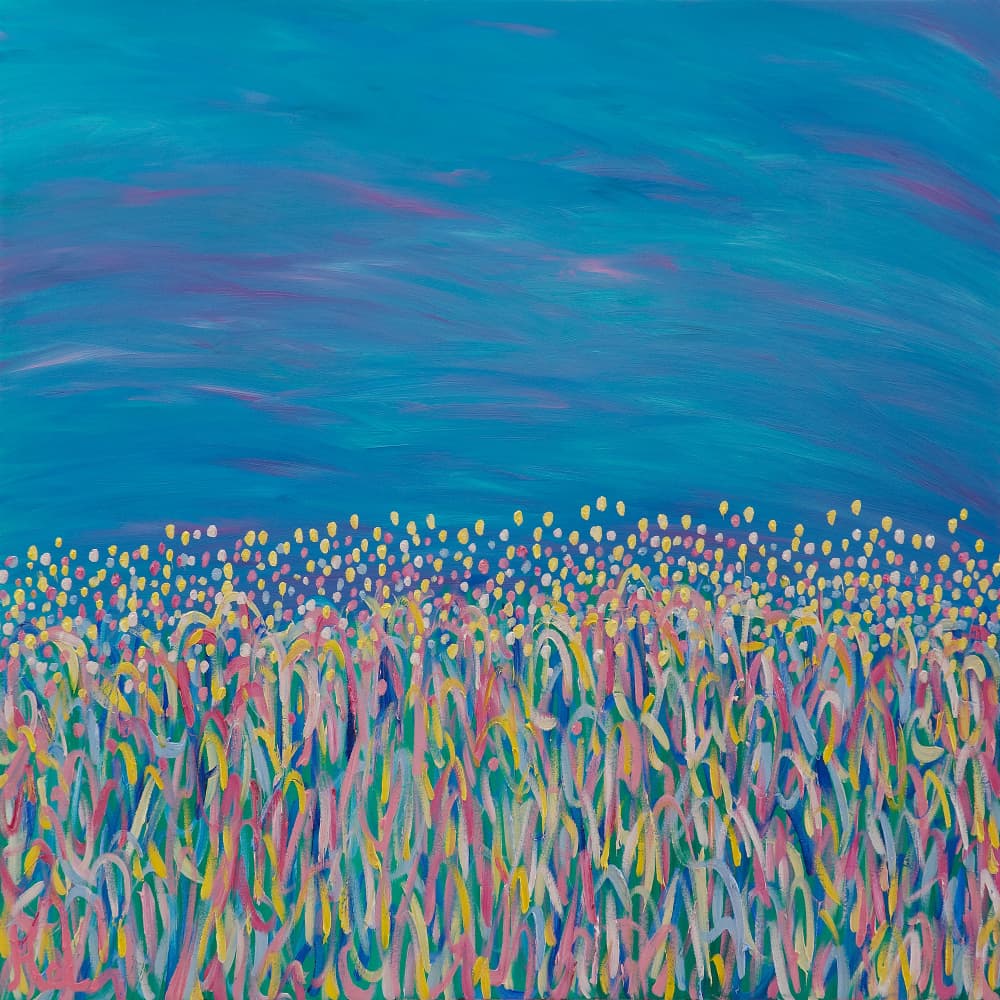 Vibrant Abstract Meadow by Helen Joynson — canvas wall art