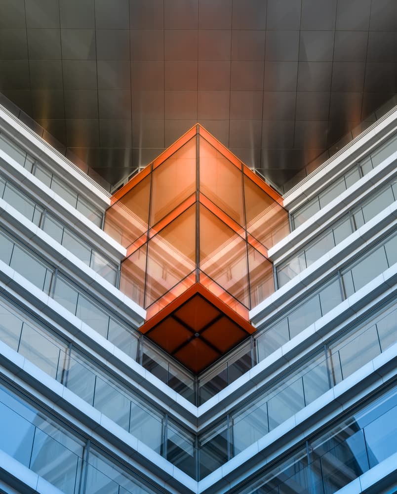 The orange cube by Juan López Ruiz — canvas wall art