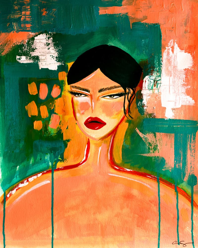 Bold Abstract Woman by Amy Straley — canvas wall art