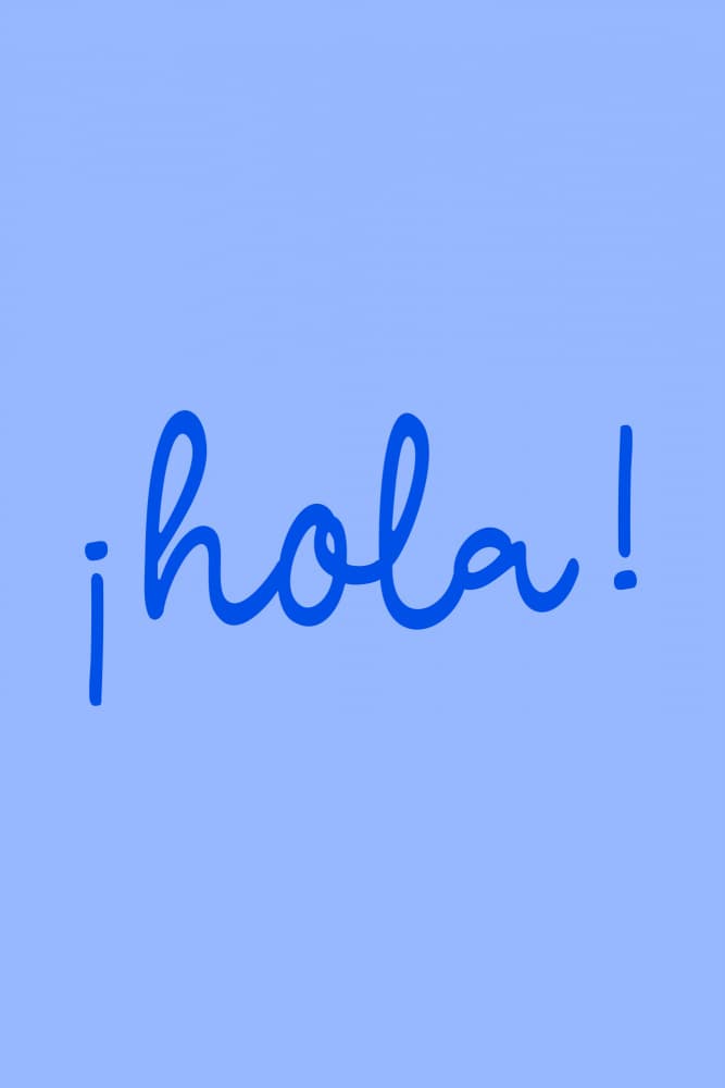 Cheerful Hola Greeting by Karen Menzenbach — canvas wall art