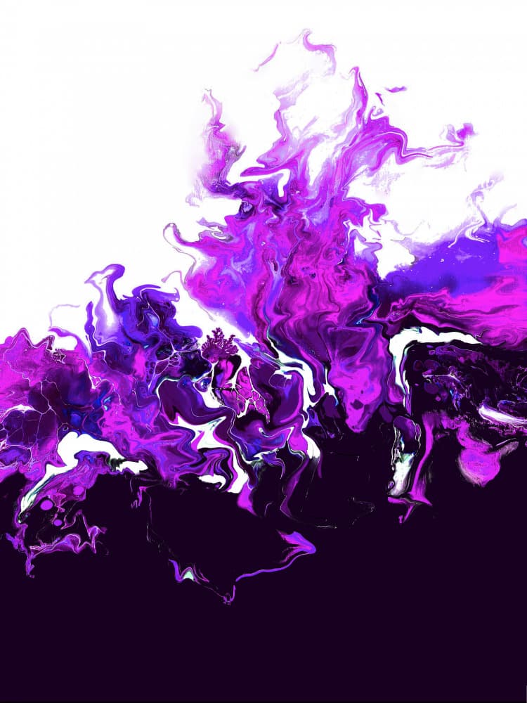 Vibrant Purple Flow by Alyson Storms — canvas wall art