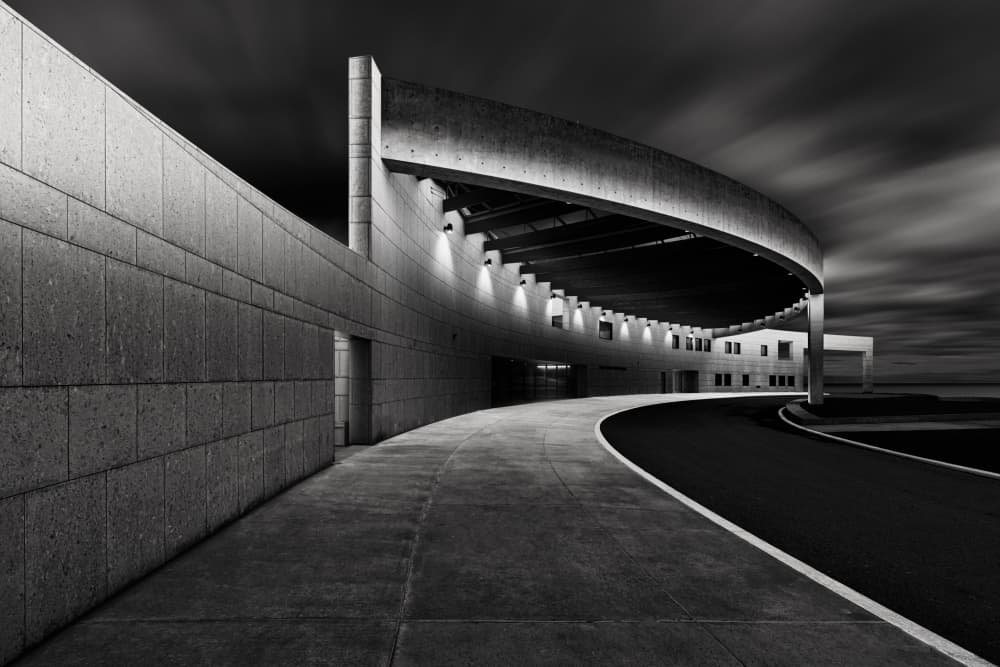 Curved Concrete Architecture by Steven Zhou — canvas wall art