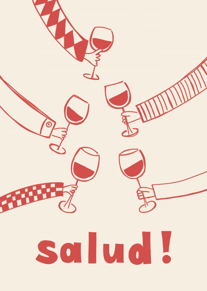 Salud Wine Toast by Rio Soléy — canvas wall art