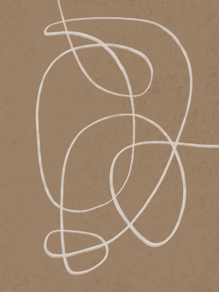 Abstract Flowing Line by Little Dean — canvas wall art