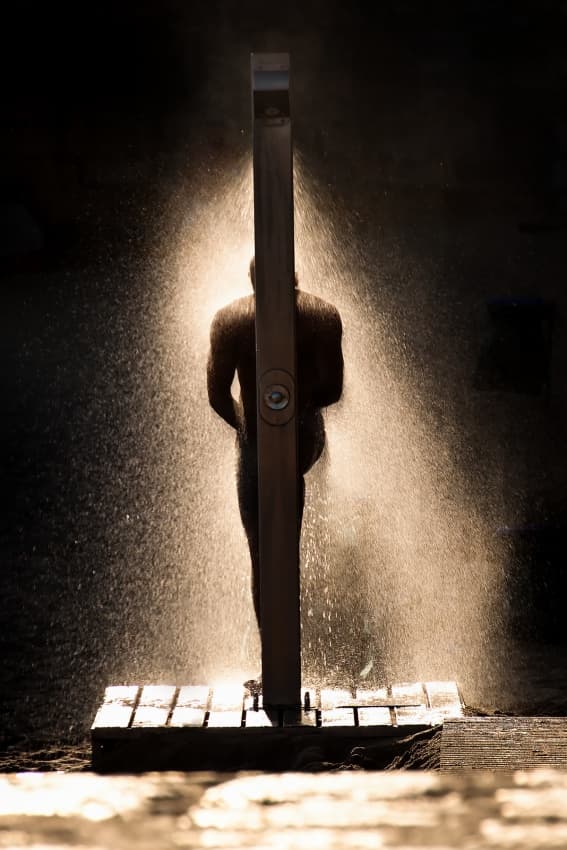 Man in Golden Shower by Jorge Feteira — canvas wall art