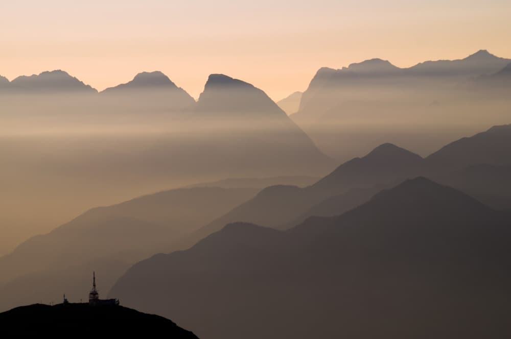 Misty Mountain Layers by Lorenzo Rieg — canvas wall art