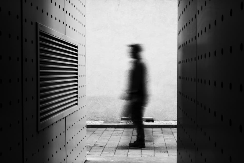 Mysterious Figure Walking by Ali Ayer — canvas wall art