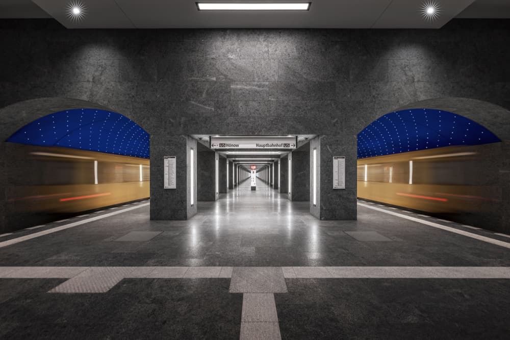 Dynamic Subway Station by fotomarion — canvas wall art