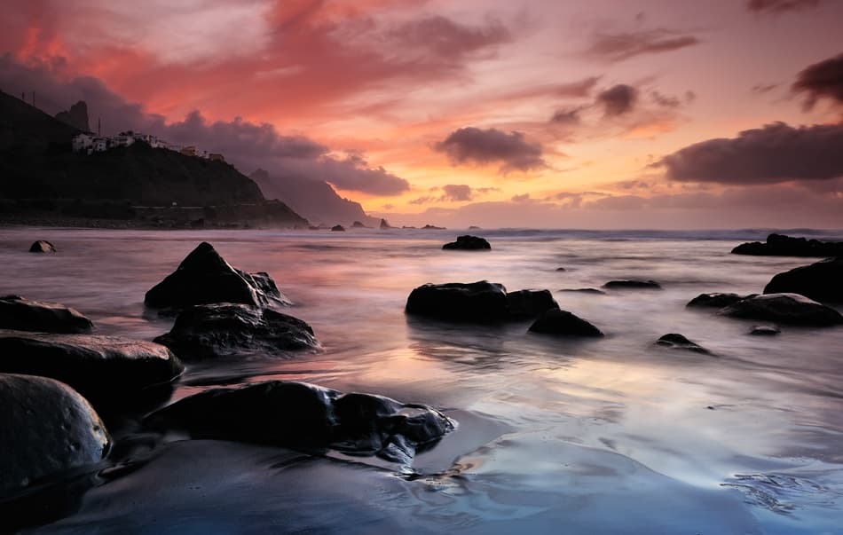 Vibrant Coastal Sunset by Andrea Auf dem Brinke — canvas wall art